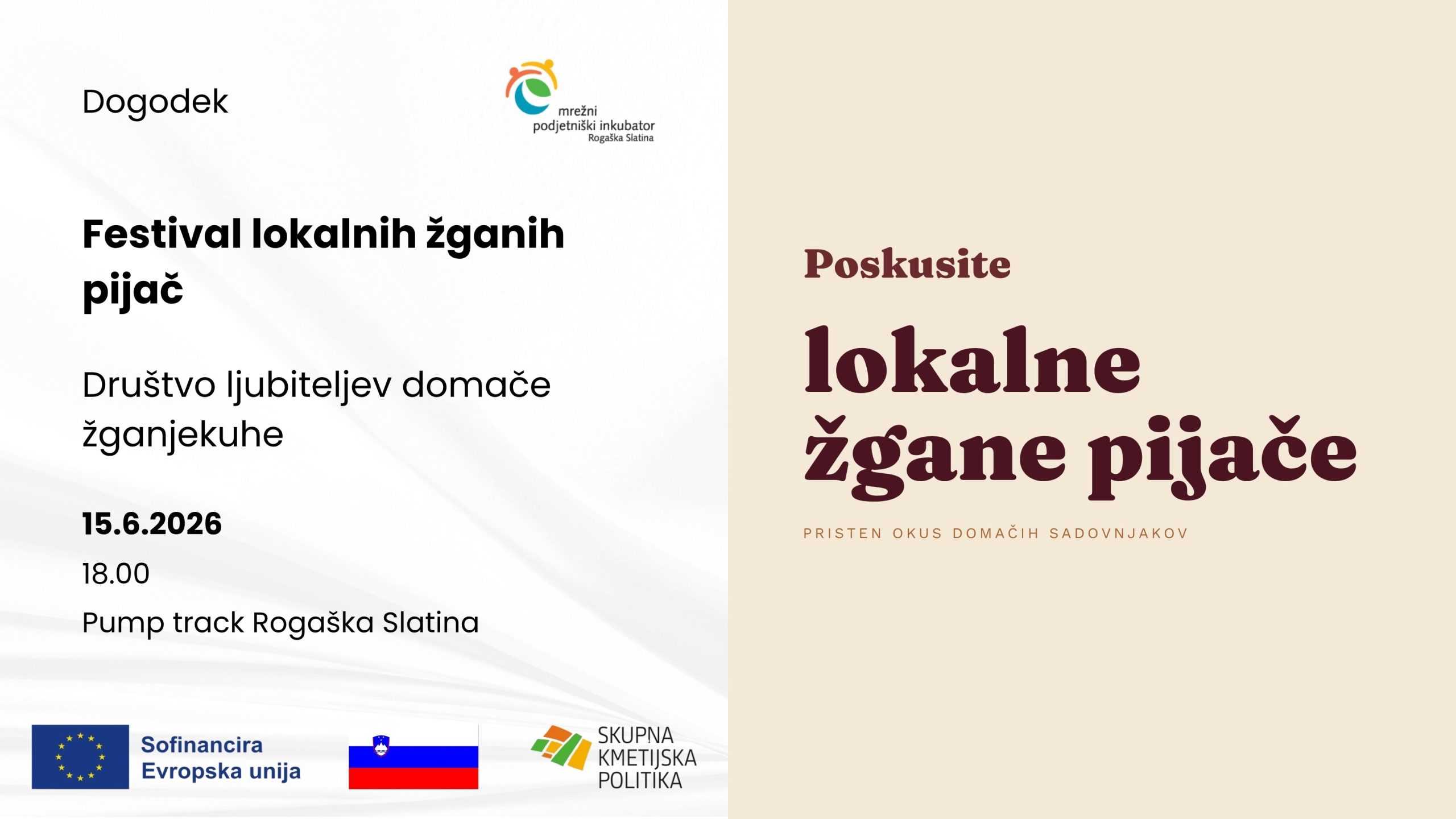 Festival lokalnih žganih pijač ob otvoritvi Kopališča v Rogaški Slatini